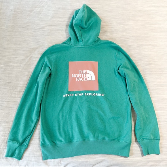 The North Face Green Recycled Box NSE Hoodie Porcelain Green - Picture 7 of 14